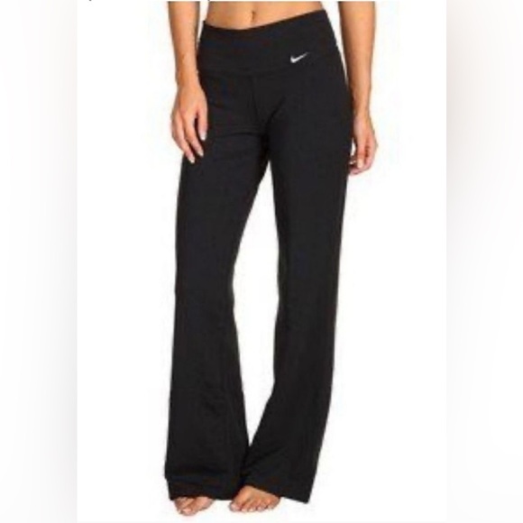 Nike Women’s Dry-Fit Black Mid Rise Pull-On Yoga Pants Size Large NWOT - Picture 2 of 10